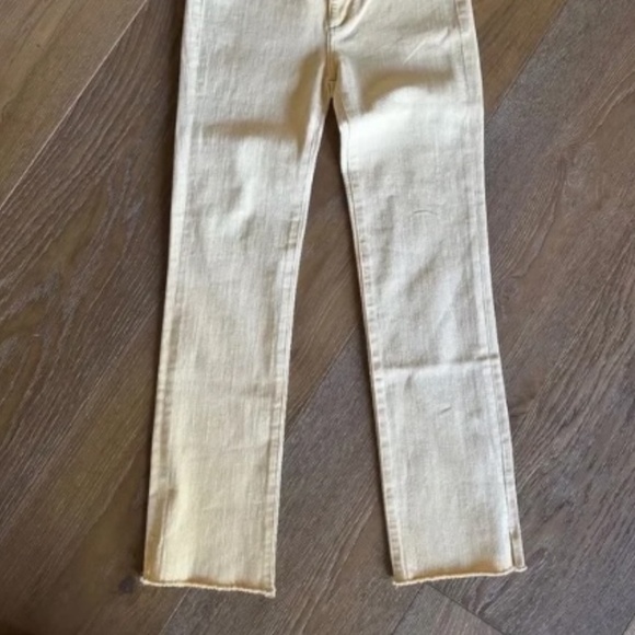 DL1961 MARA ANKLE MID RISE STRAIGHT IN BUTTERSCOTCH RAW - Picture 4 of 11